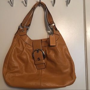 Brown coach leather purse new